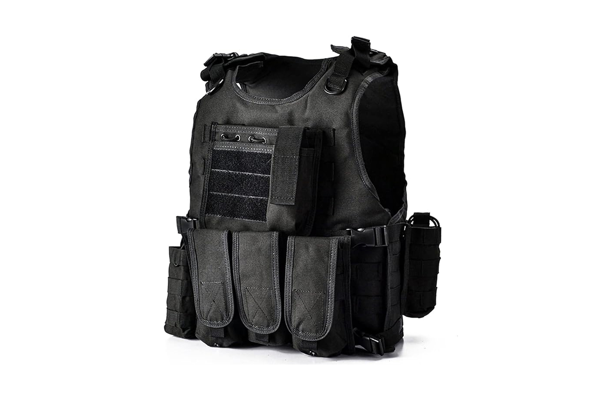 YAKEDA VT ‑1063 MOLLE Taktische Weste, Schwarz, Verstellbar