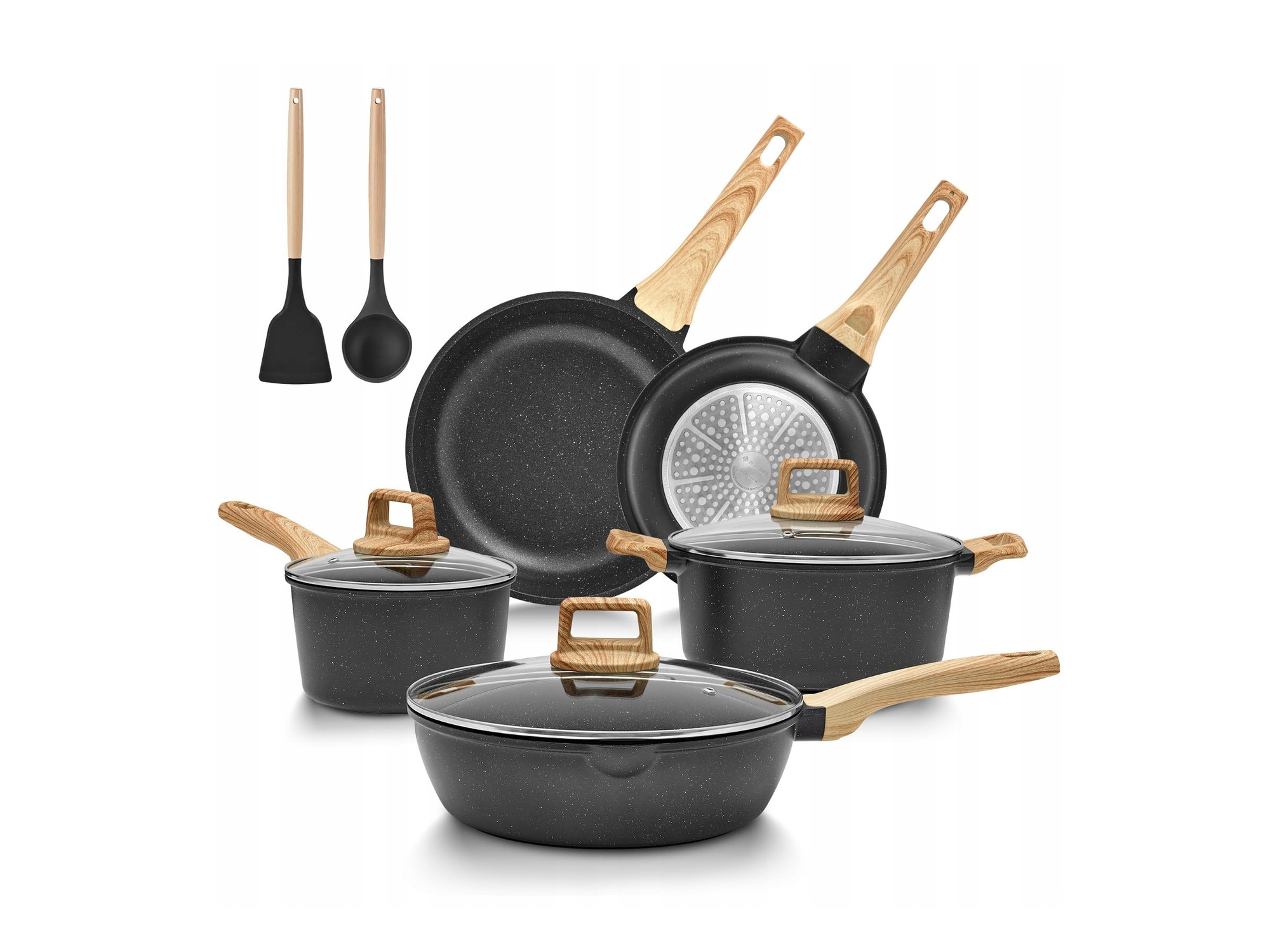 BLAZANT 19481 Granit-Induktions-Kochgeschirr-Set, 10-teilig