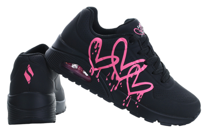 Buty damskie Skechers UNO 177980-BKPK