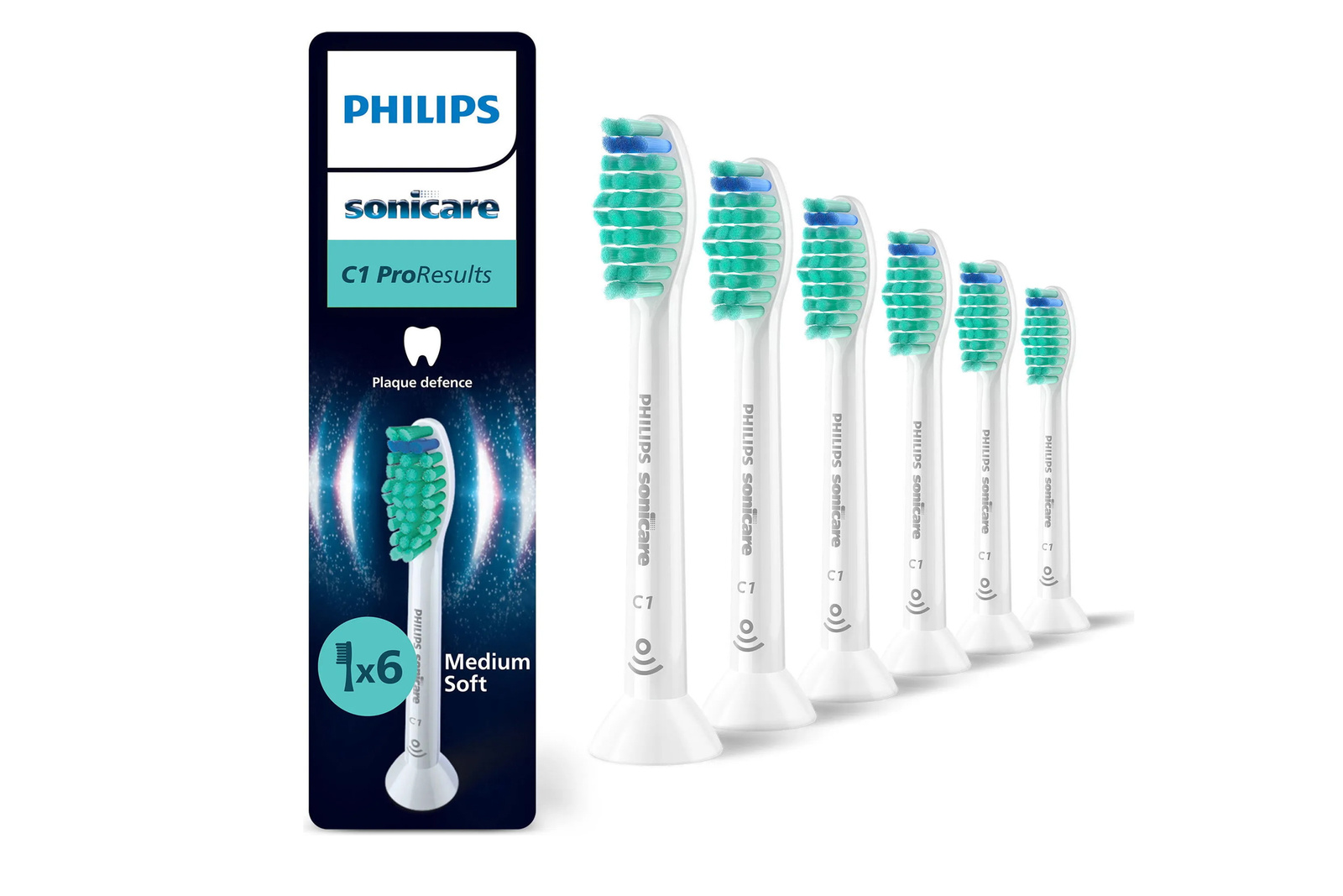Philips Sonicare C1 HX6016/87 Końcówki do szczoteczki 6 szt.