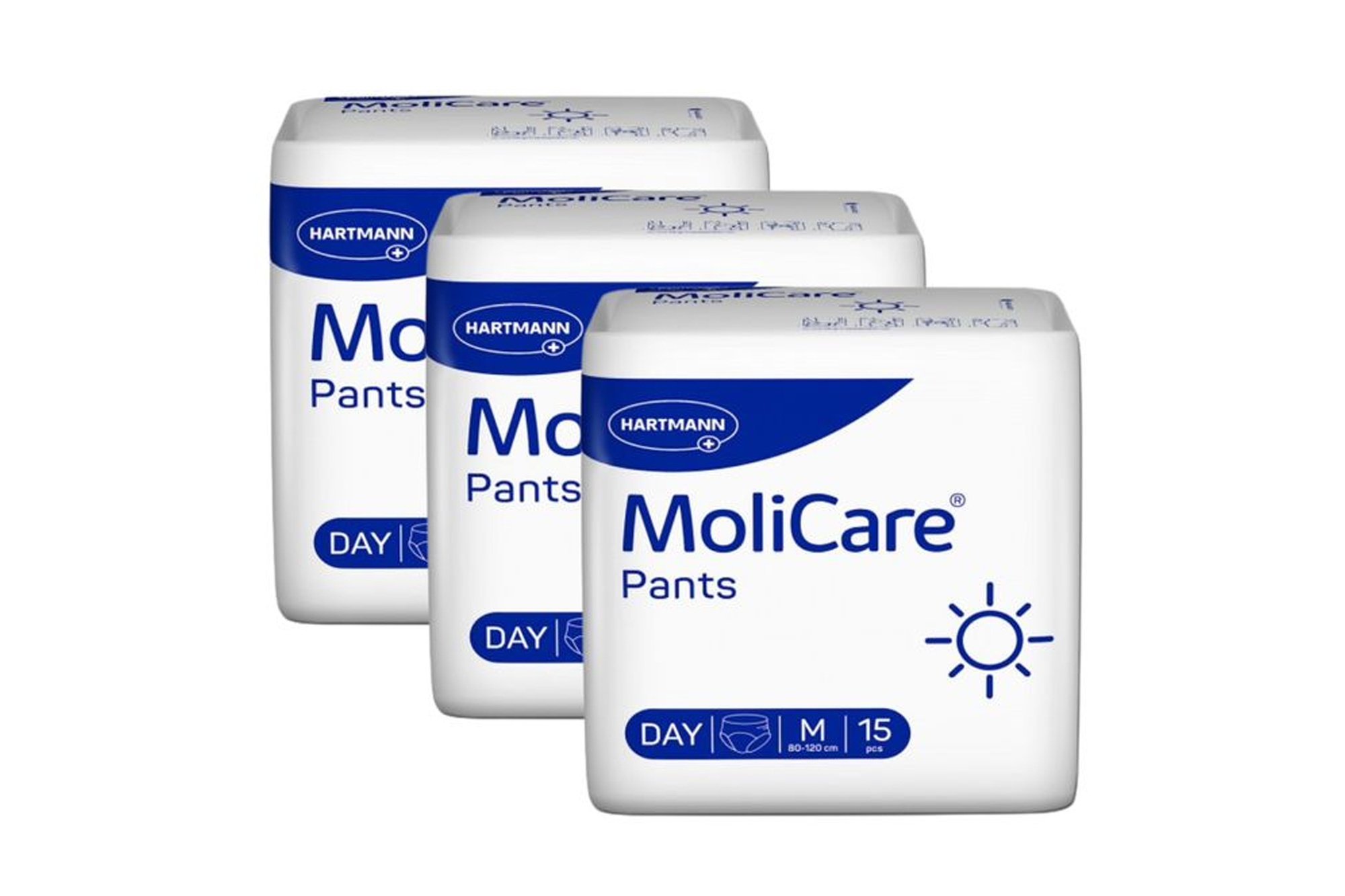 MoliCare Pants Day M 3x15 szt. majtki chłonne 80–120 cm