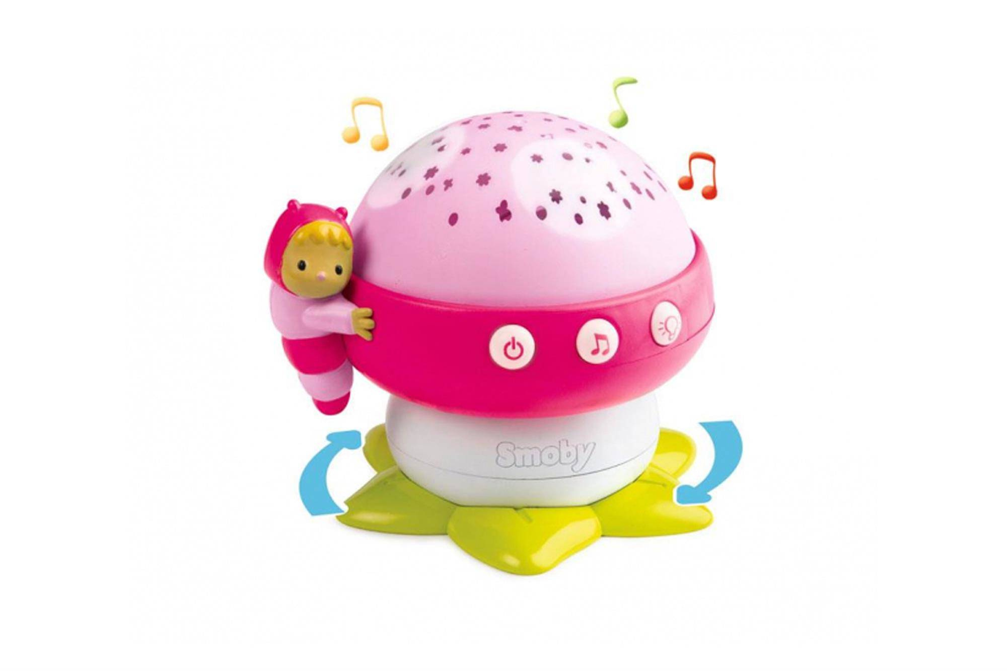 Smoby Pilzprojektor mit Ton und Licht, Pink