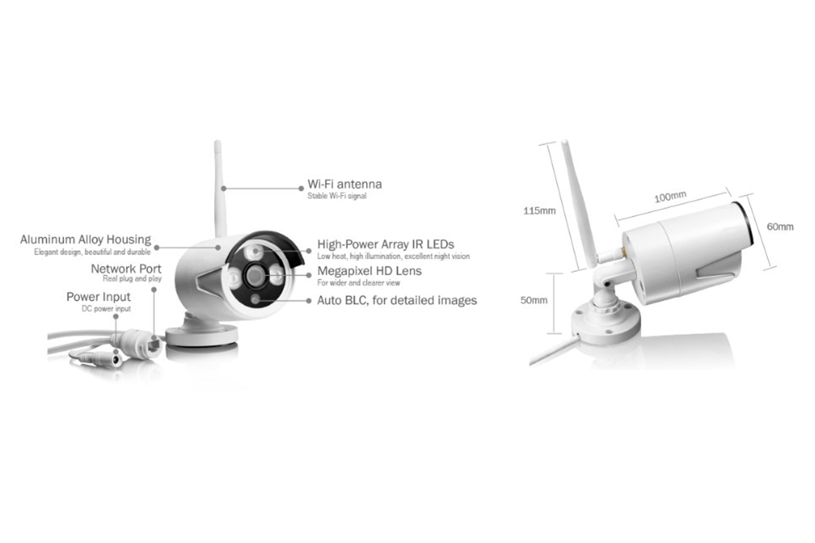 ST-WIP04-1M 1MP 720P 1/4' WiFi IR IP66 Surveillance Camera 