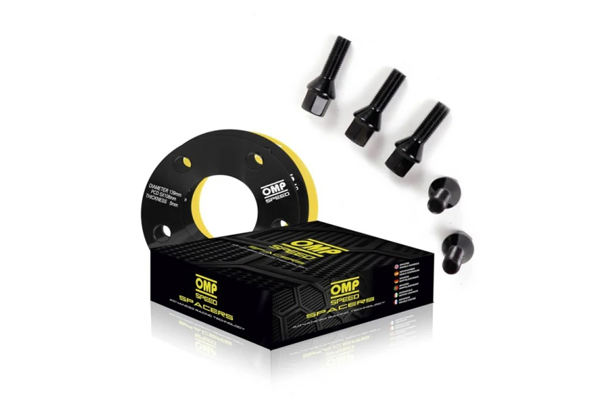 OMP Distanzscheiben-Set 5 mm 5x120 72,5 M12x1,5+14x1,25