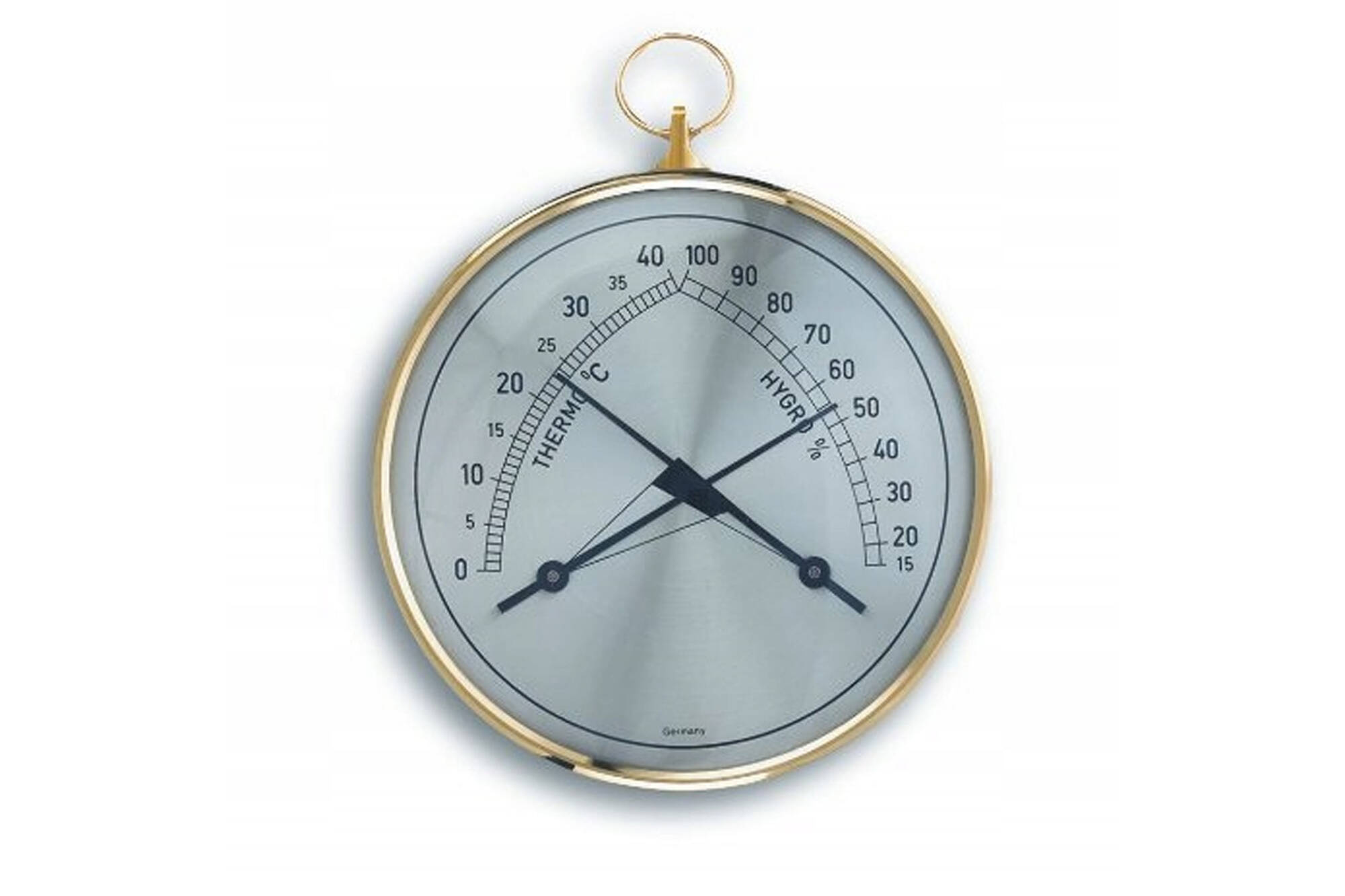 TFA Dostmann Thermo-Hygrometer analoge Wetterstation Gold