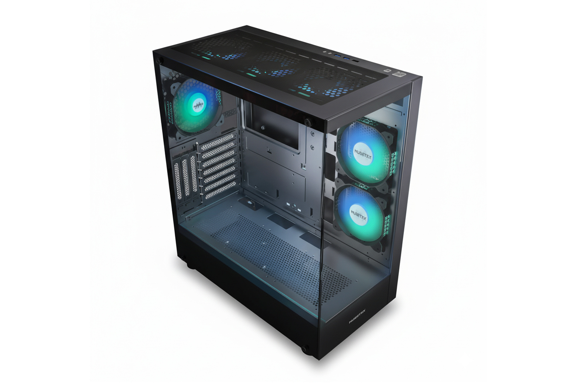 Musetex K2-N6-B Obudowa PC ATX 6x PWM ARGB wentylatorów czarna
