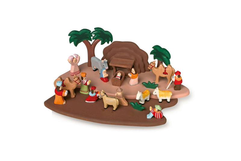 Small foot Wooden Nativity scene, Christmas decoration