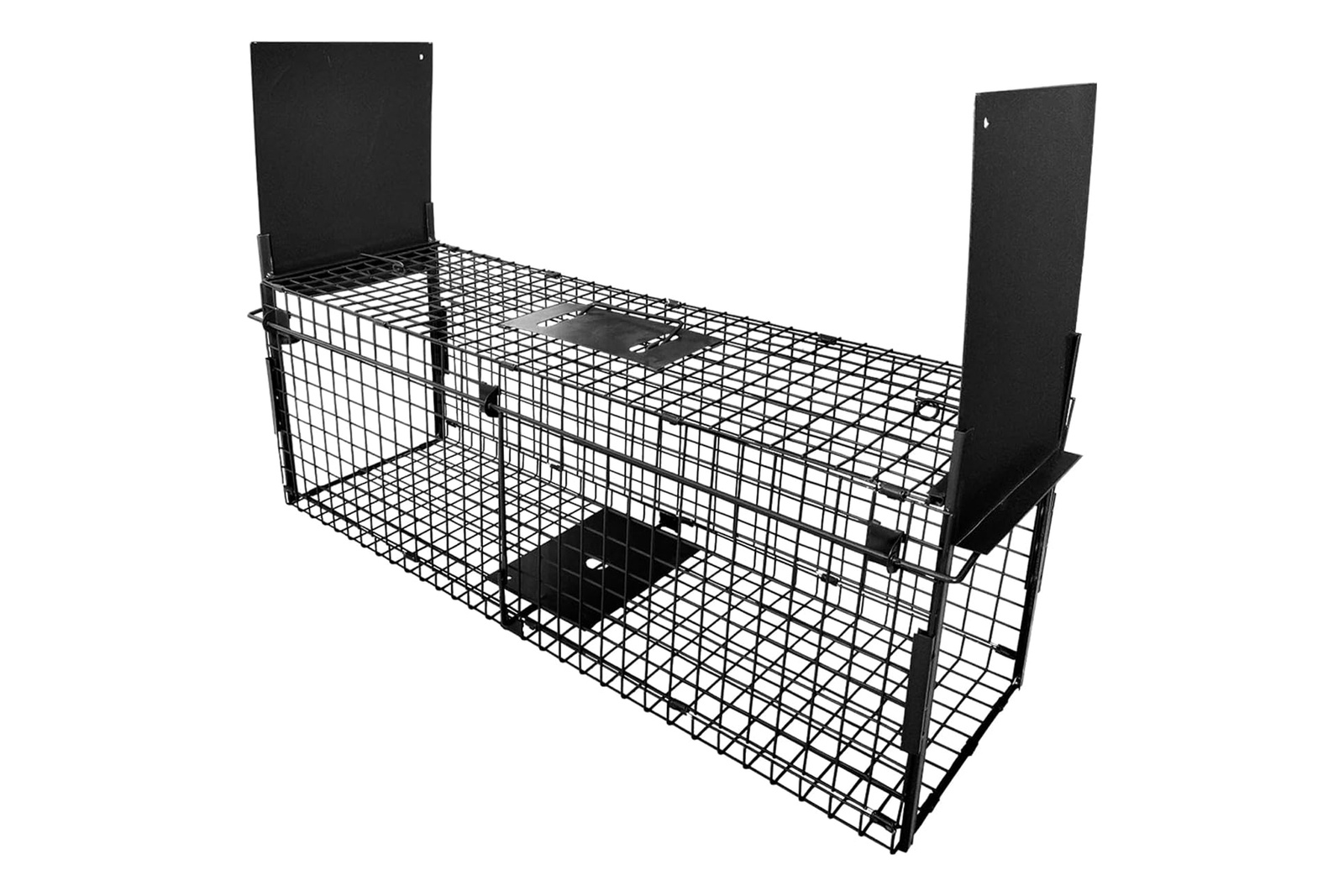 Metal cage trap for animals 80×33×25 cm with double doors