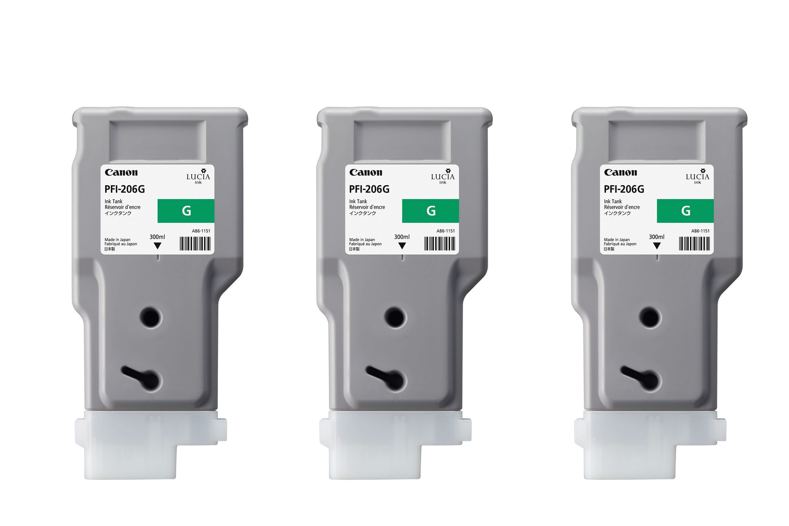 Tusz Canon PFI-206G Zielony 3-pack 6400 6450