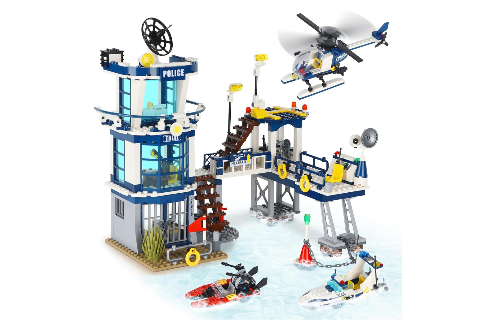 Newabwn 1916 Blocks Police Combat Force - Prison Break 619 pcs.