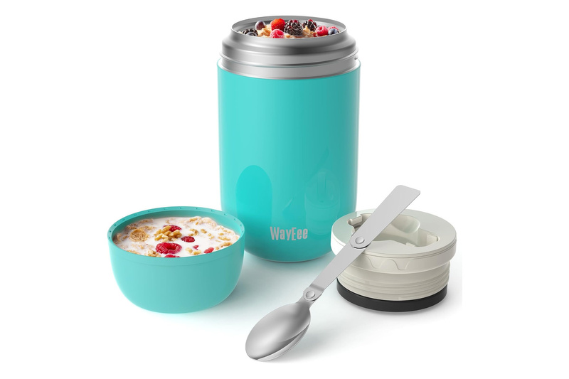 WayEee F011 Thermos for Hot Meals, 450ml, Blue