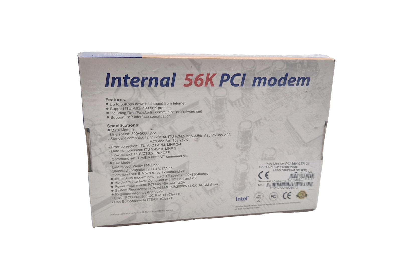 Karta sieciowa Intel Internal 56K PCI modem V.90/V.92