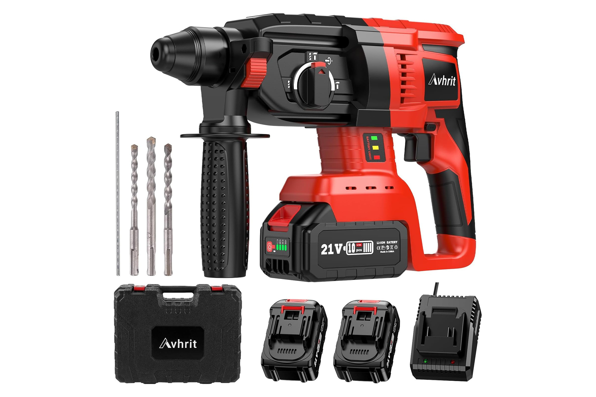 Avhrit YN-5026 Akku-Abbruchhammer 21V 2x4Ah 3 Funktionen SDS