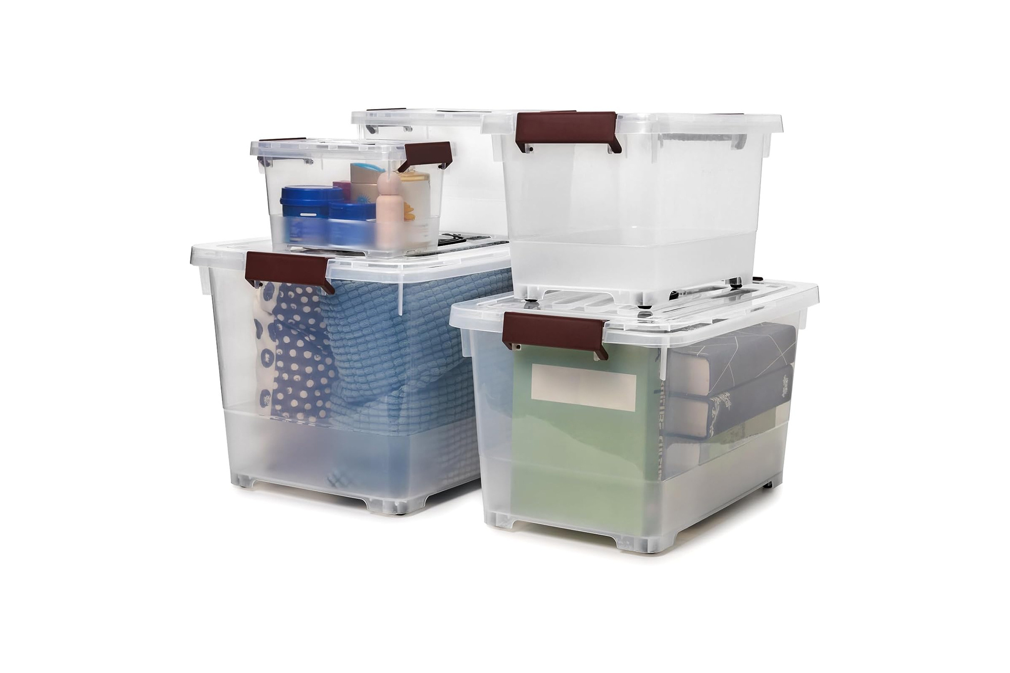 Storage boxes with lid 5 pcs.