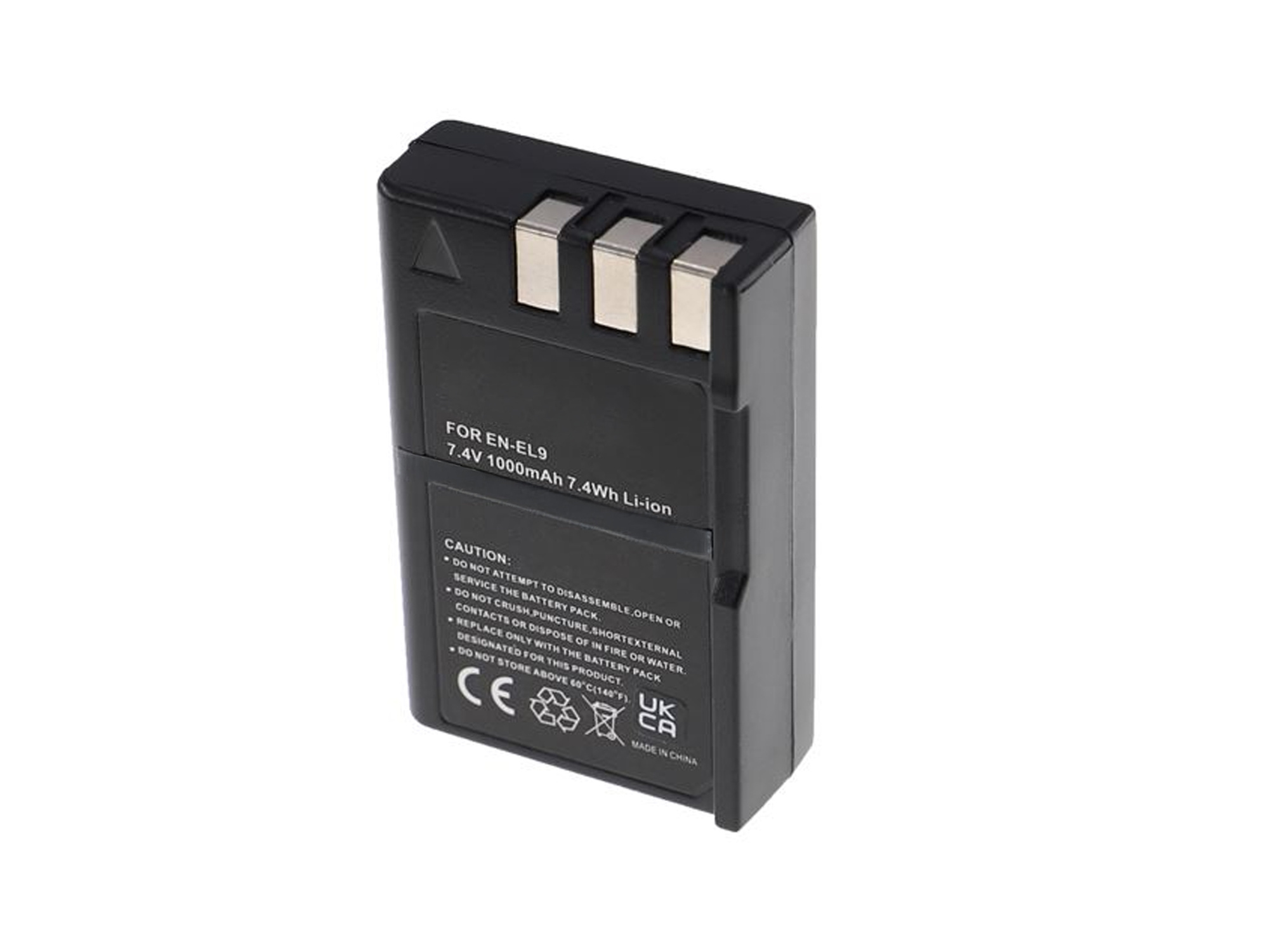 Battery / Rechargeable EN-EL9 for Nikon D40 D40x D60 D3000 D5000 (1000mAh, 7.4V, Li-Ion)