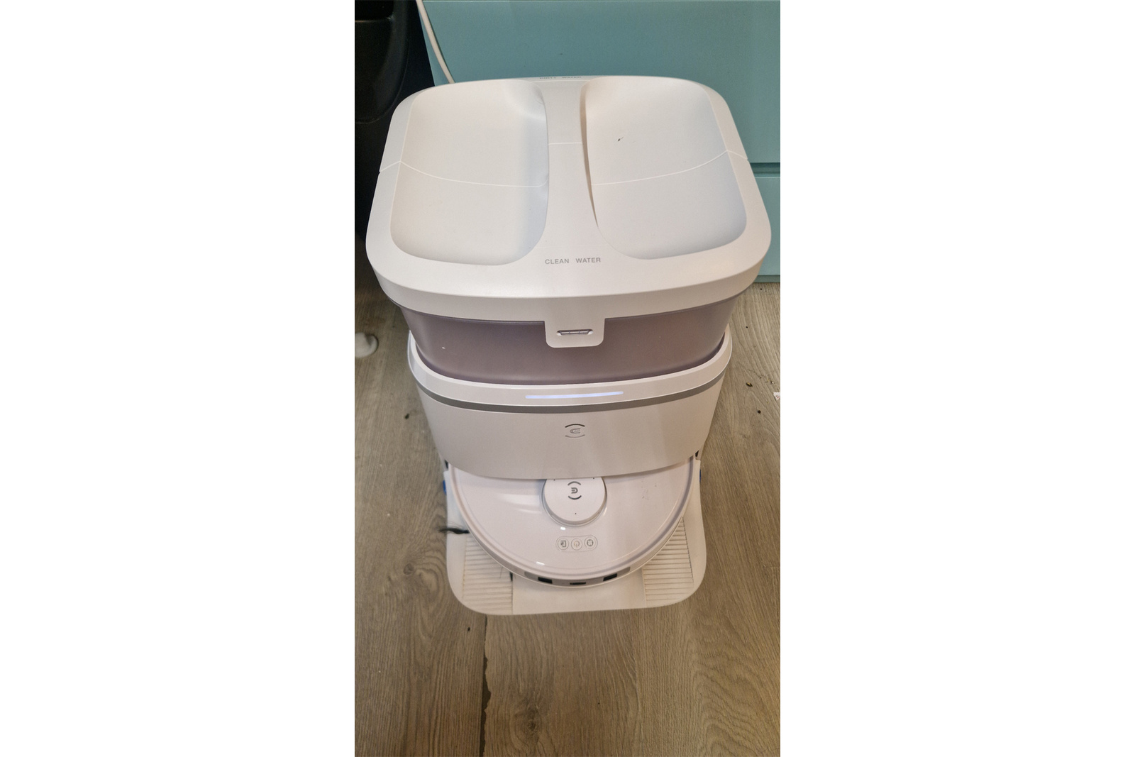 Ecovacs Deebot T30 Pro Omni white robot vacuum cleaner and mop