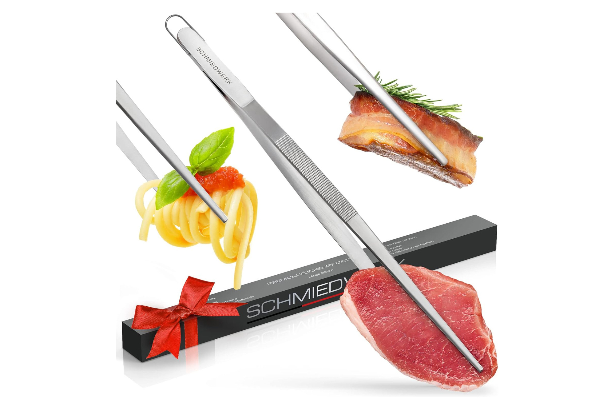 SCHMIEDWERK Grillzange aus Edelstahl, 45 cm