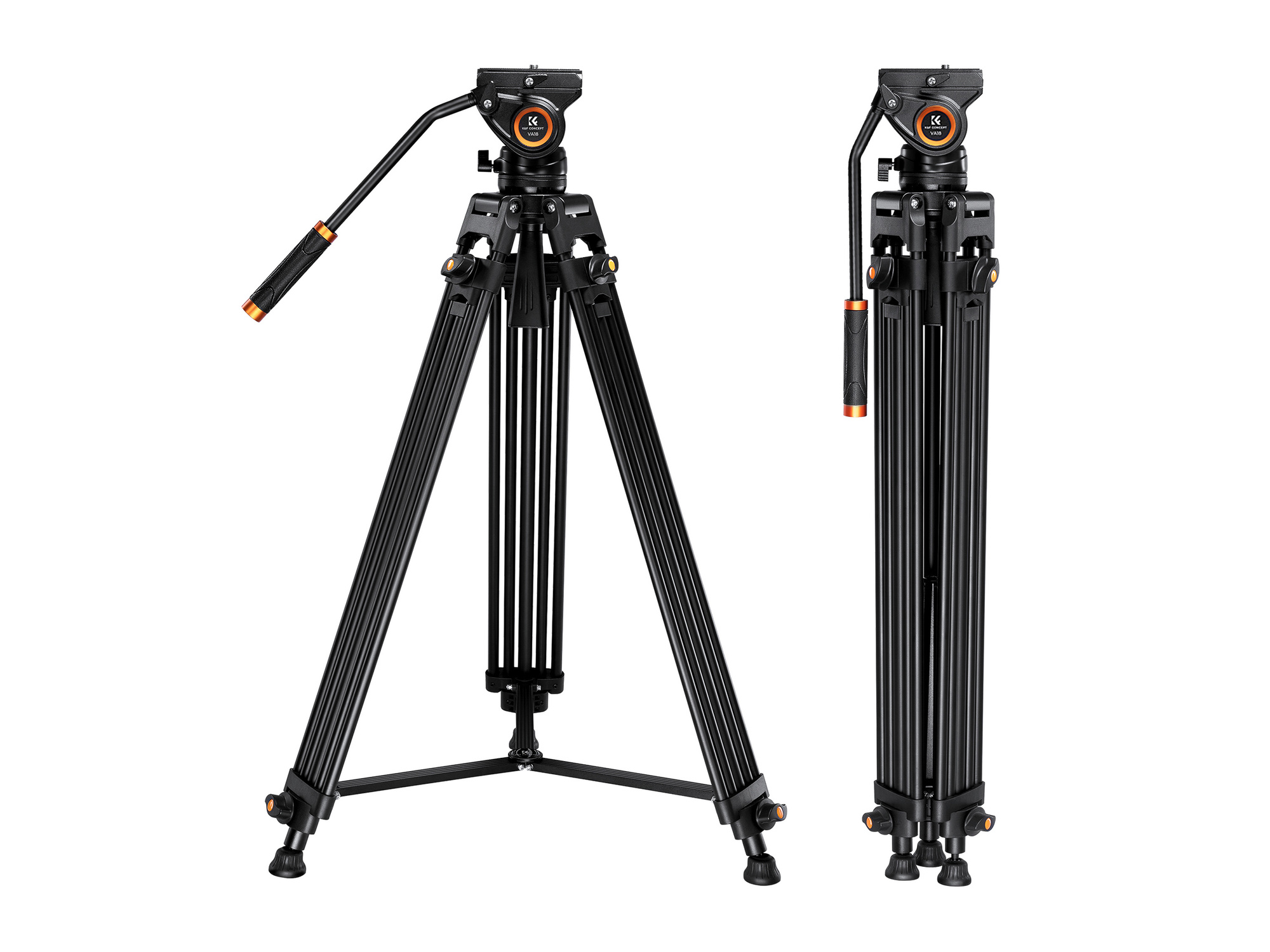K&F Concept VA18 Video Tripod with VH081 Head