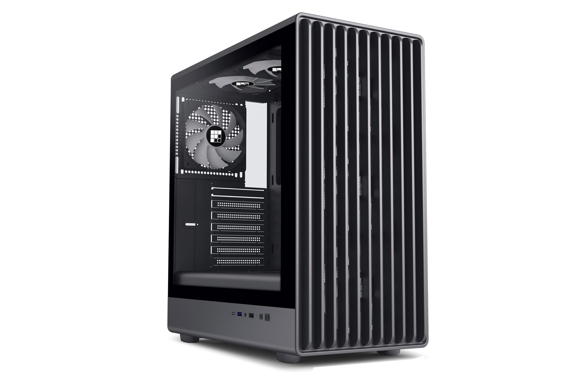 FOIFKIN K6 PC-Gehäuse ATX 6 ARGB PWM Lüfter Glas Type-C