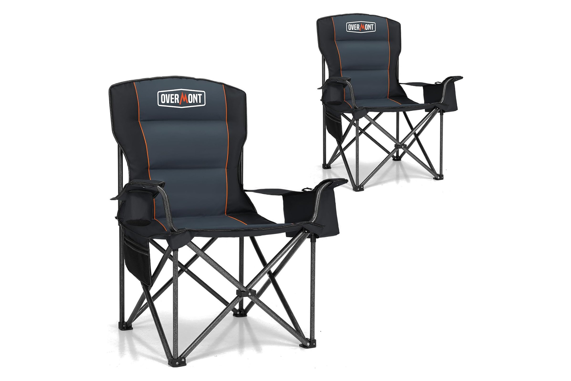 Overmont OM-Camping Chair – 2er-Set Campingstühle schwarz