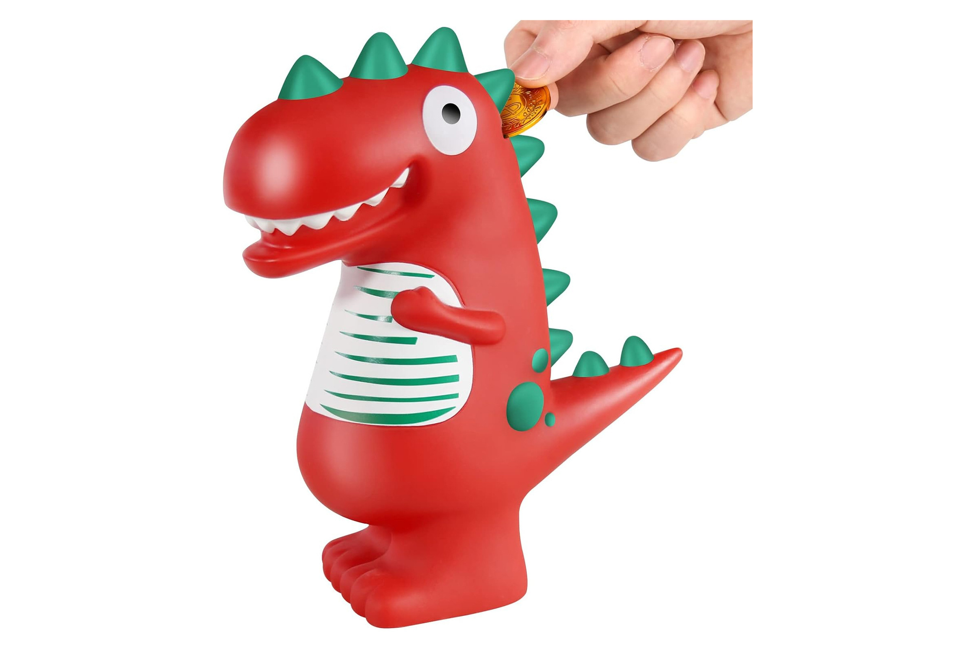Red Dinosaur Piggy Bank 16 cm Decoration for children