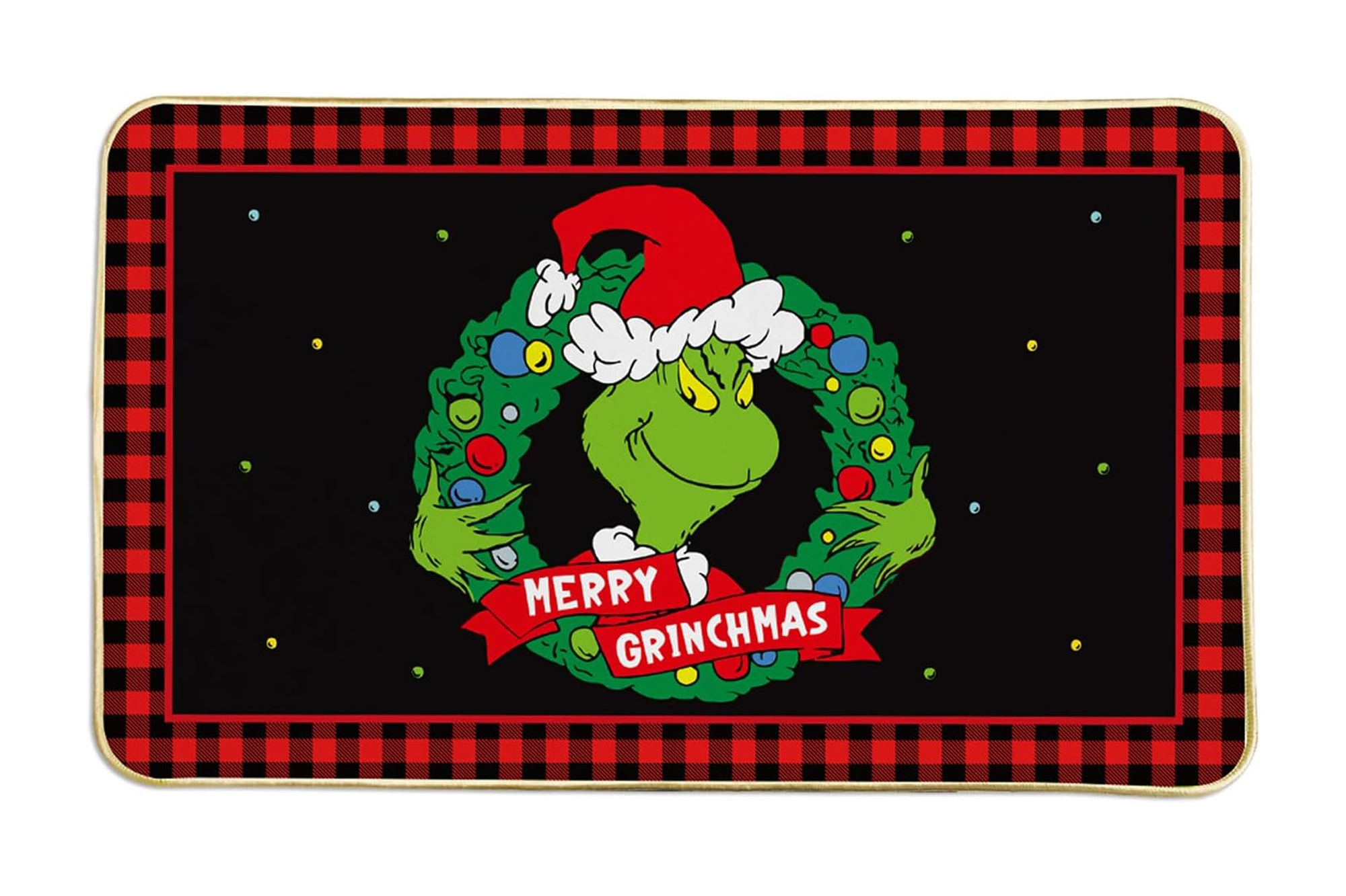 IDEAPRON Grinch Weihnachtsteppich Kokosmatte 45×75 cm