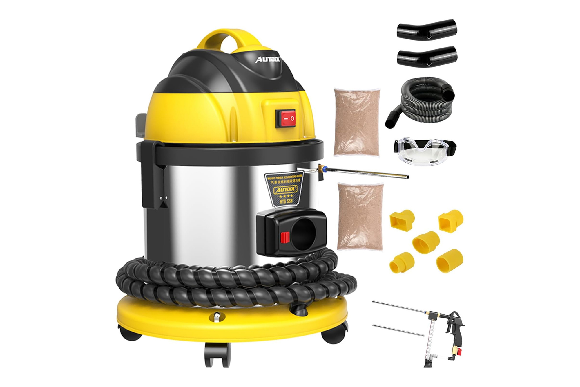 AUTOOL HTS558 Walnuss-Sandstrahlgerät gegen Verkokungen