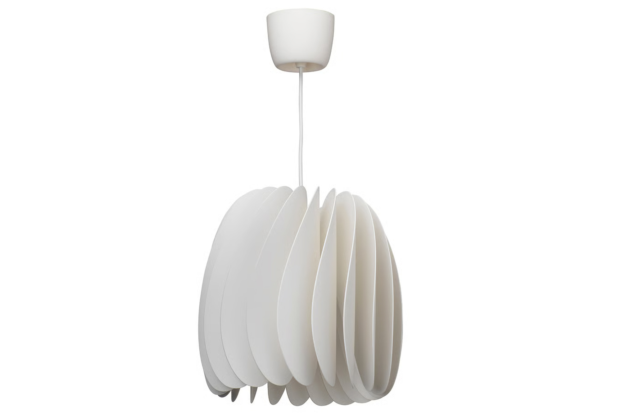 SKYMNINGEN Lampa wisząca 42 cm Biała LED E27 Minimalistyczny Design
