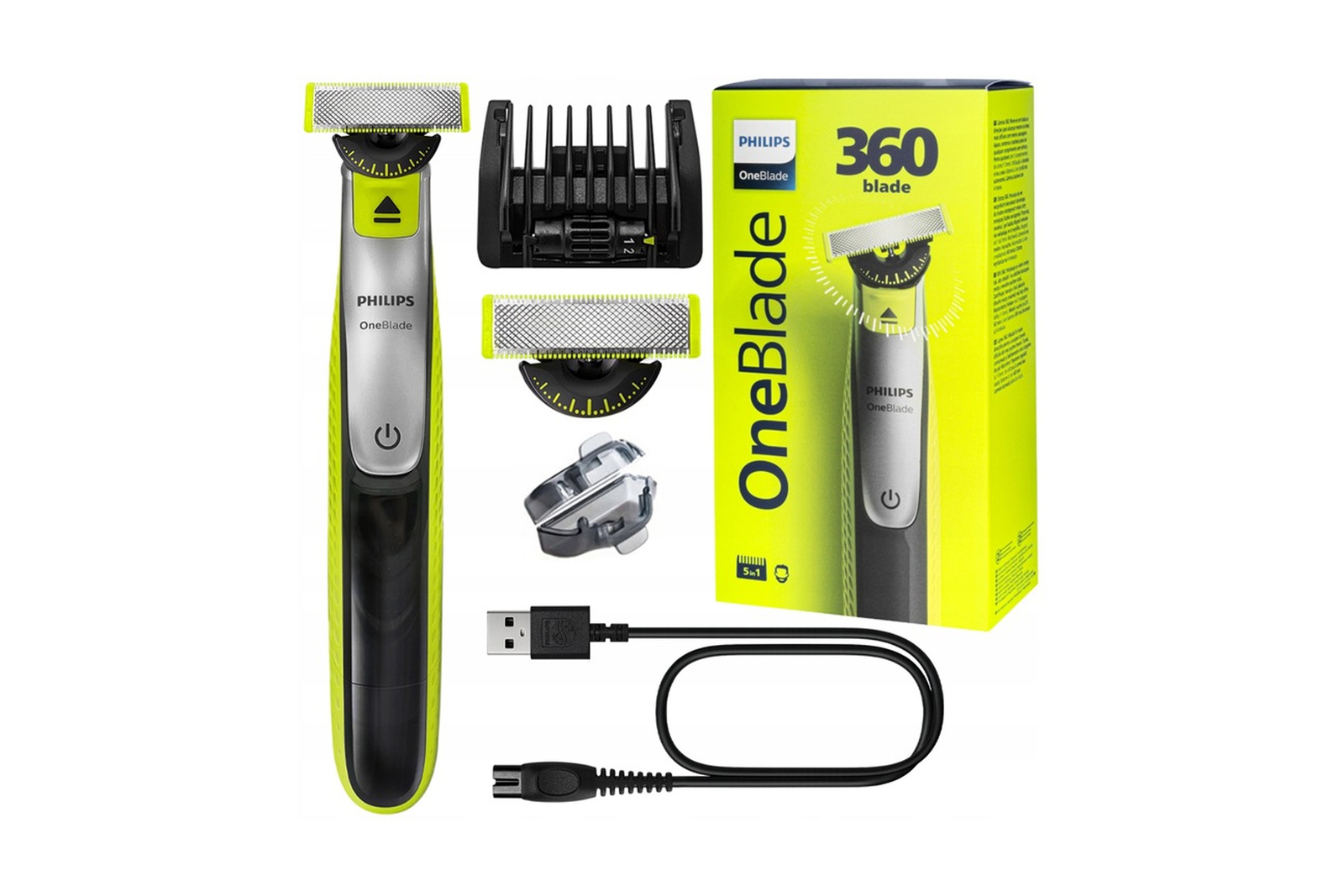 Philips OneBlade QP2734/23 Golarka męska 360° + nasadka 5w1
