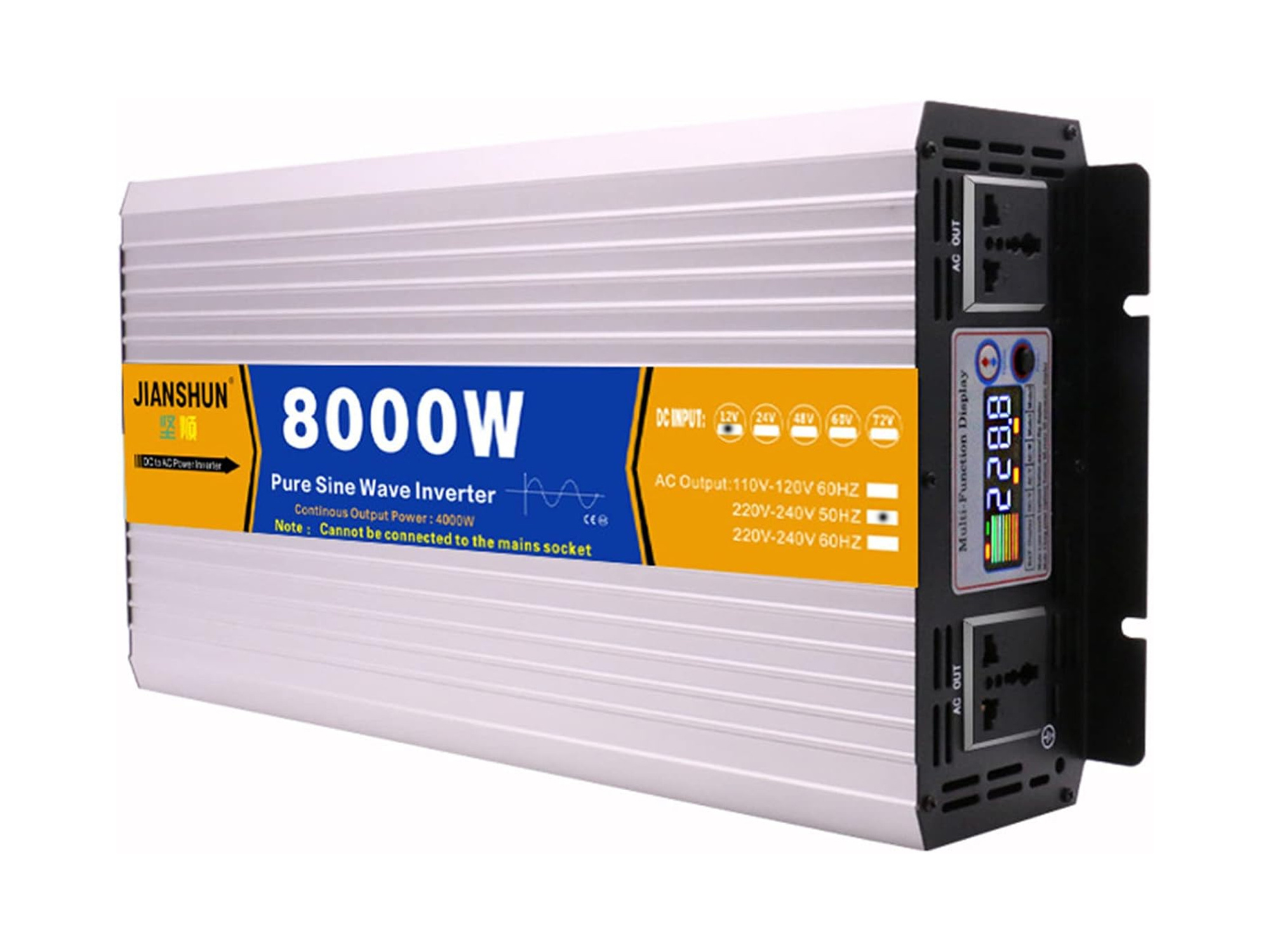 Jianshun Przetwornica napięcia 8000W 12V na 230V – czysty sinus