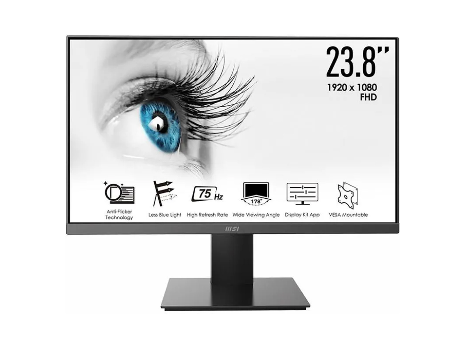 MSI PRO MP241X Monitor 23.8" FHD VA 75Hz HDMI VGA Eye Care