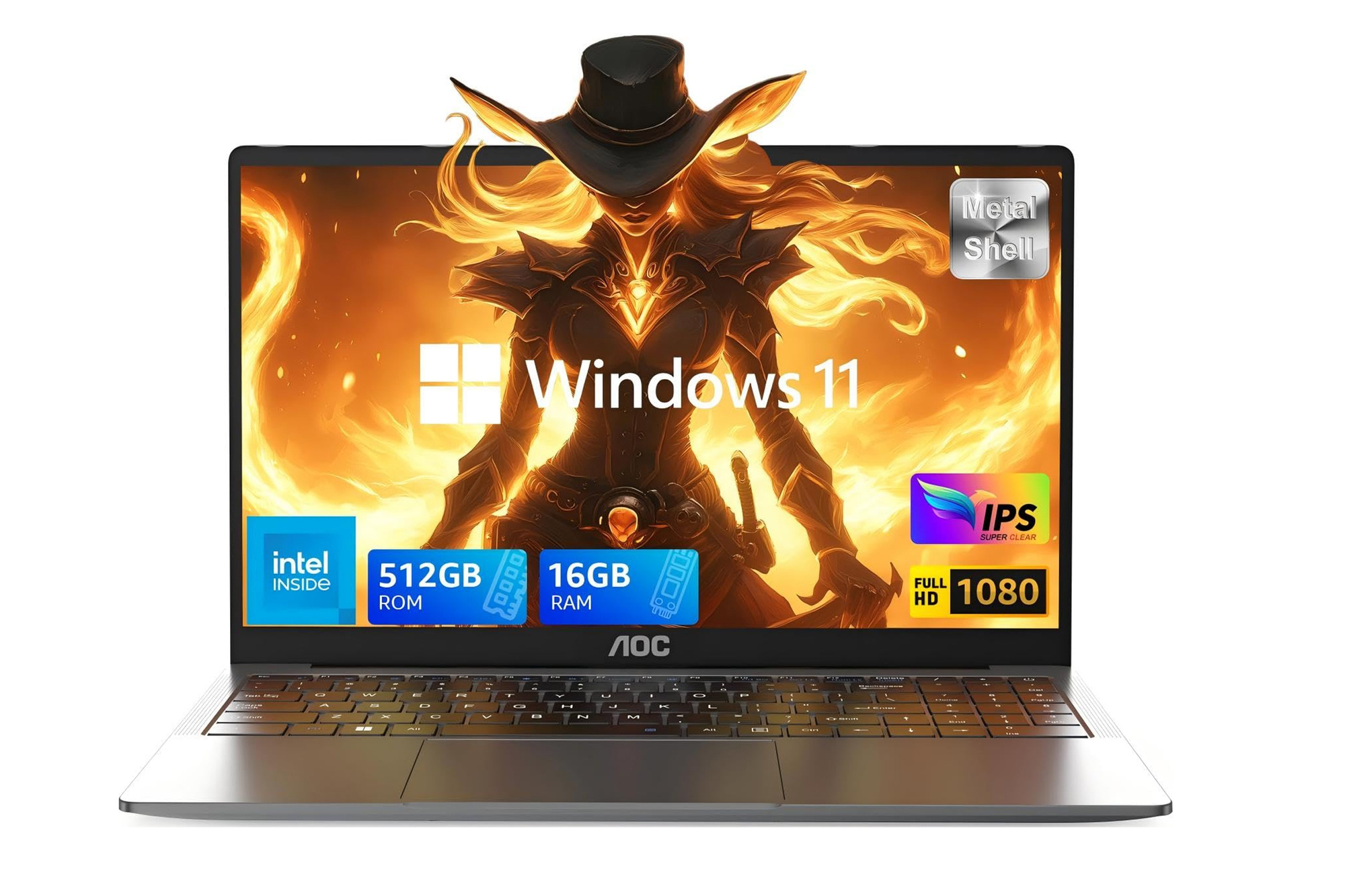 AOC AceMagic AX15 Laptop Intel N97 16GB RAM 512GB SSD QWERTY