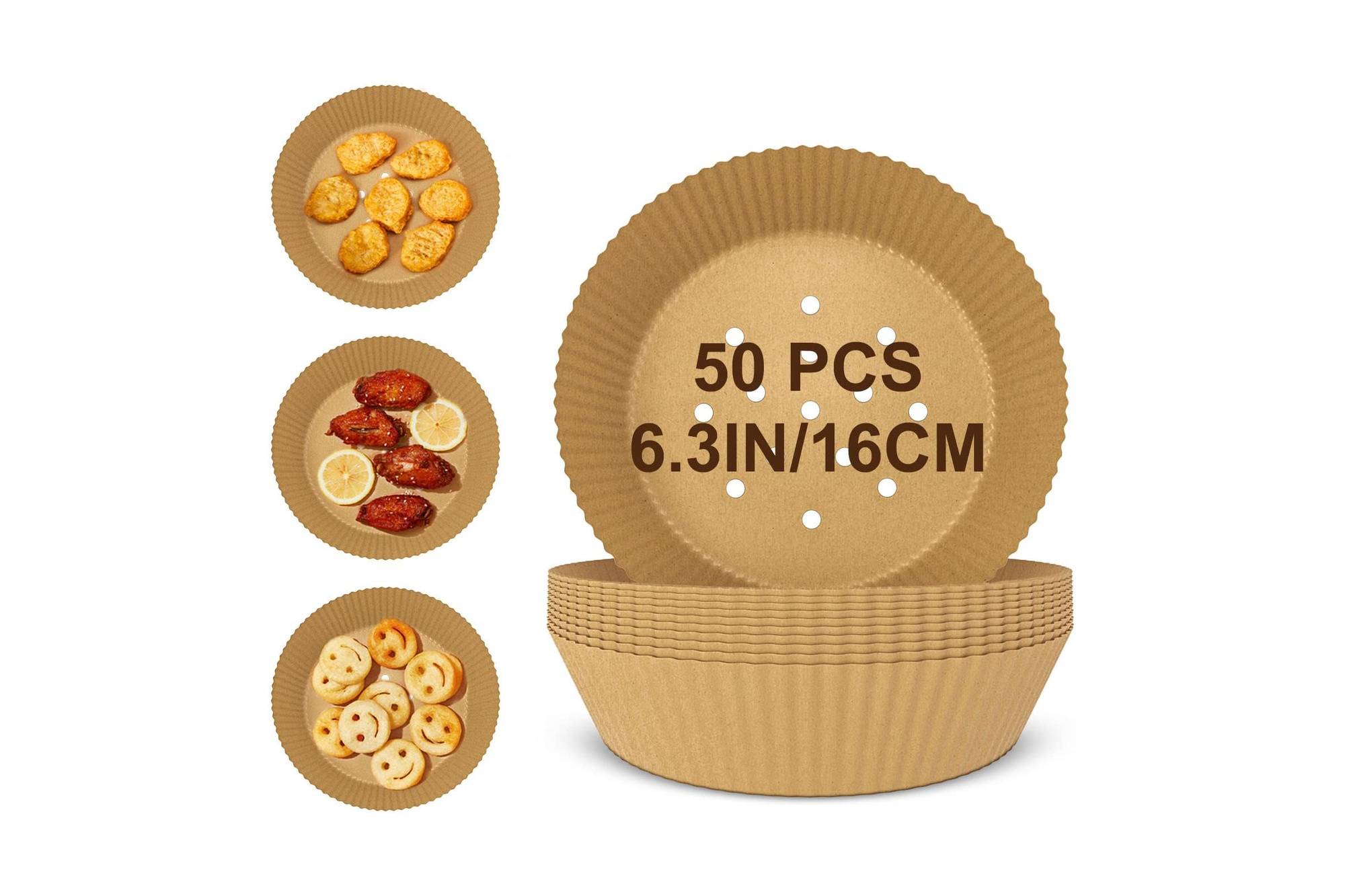 Papier do pieczenia Airfryer 16 cm, 50 szt.