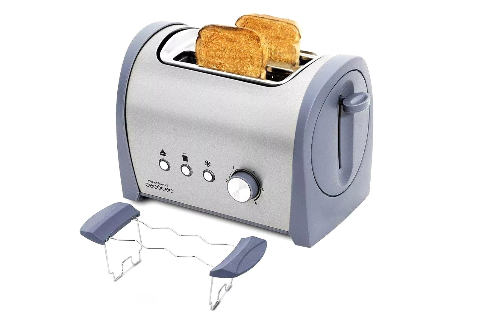 Toaster Cecotec Steel&Toast 2S 03035 Silver 800 W