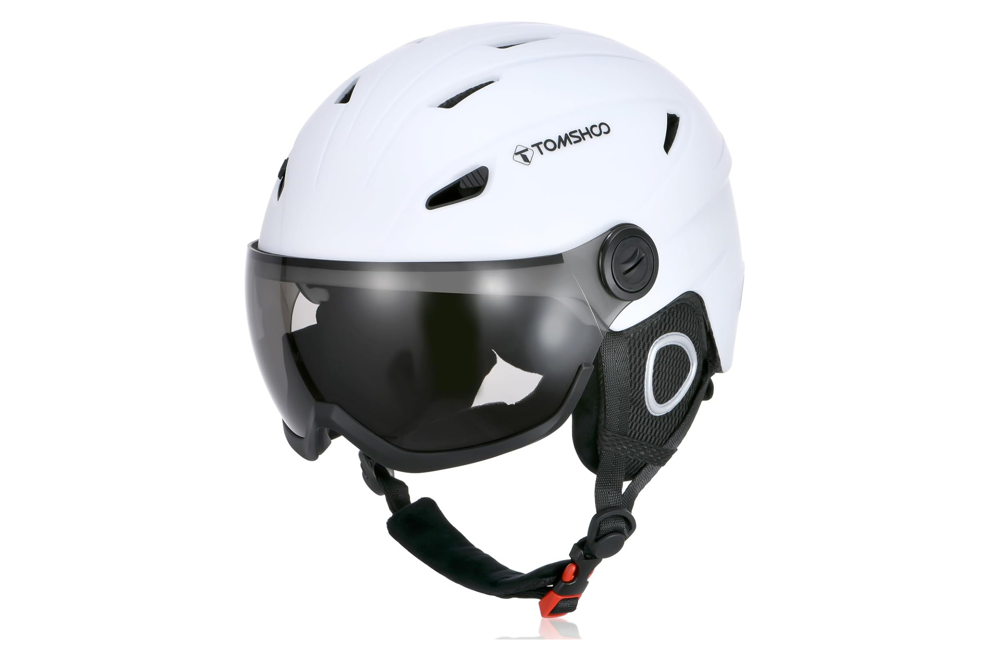 TOMSHOO Skiing Snowboardowy kask ochronny Biały M