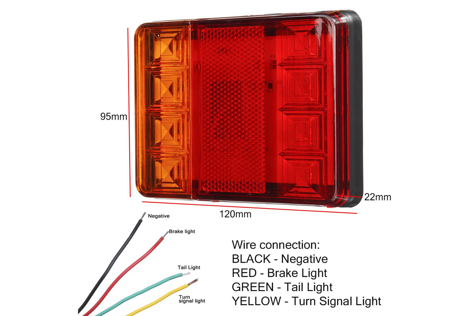 2x 8LED 24V directional stop lamp
