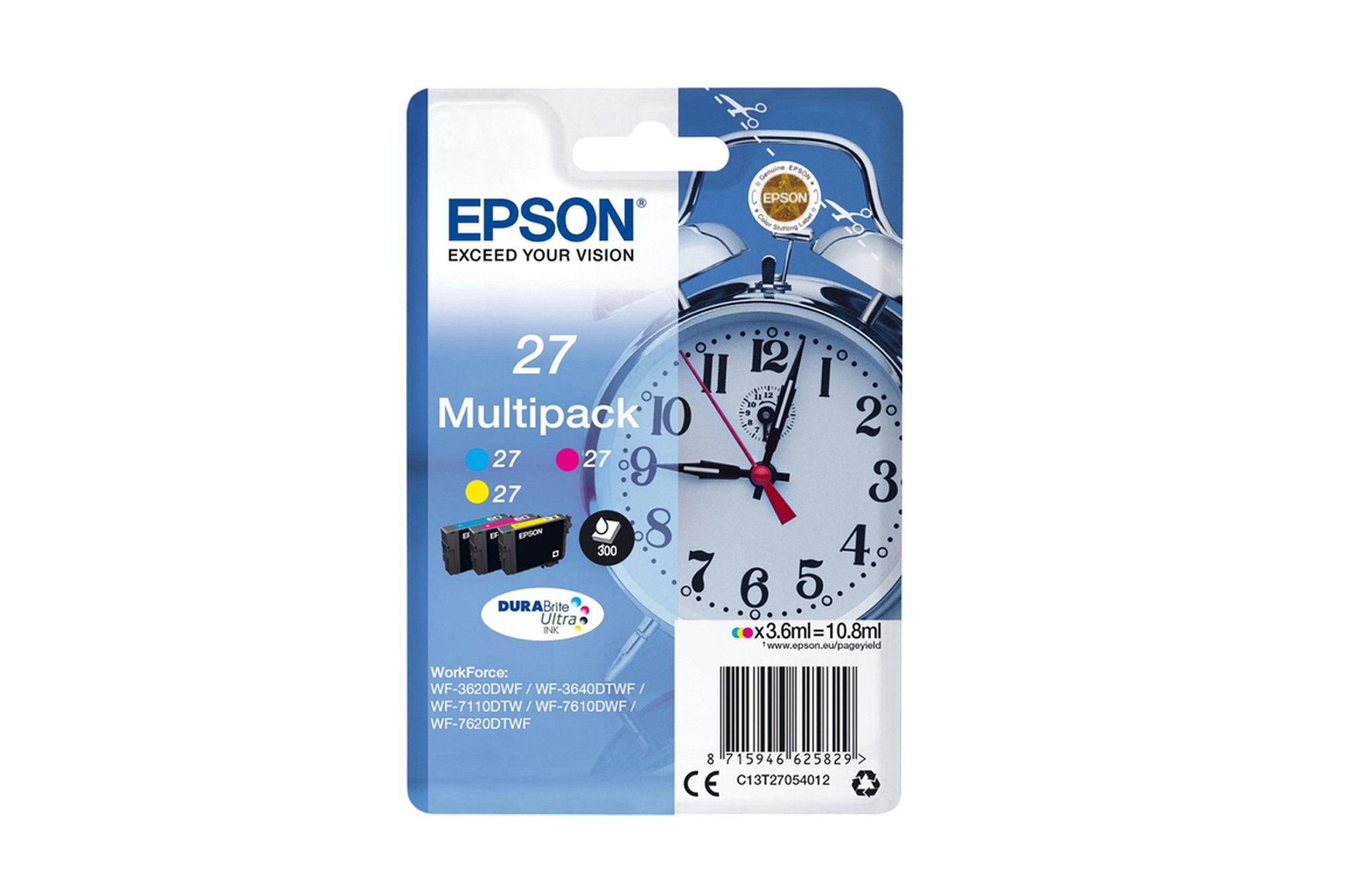 Epson 27 C13T27054012 Tinte Cyan Magenta Gelb WF-7710DWF