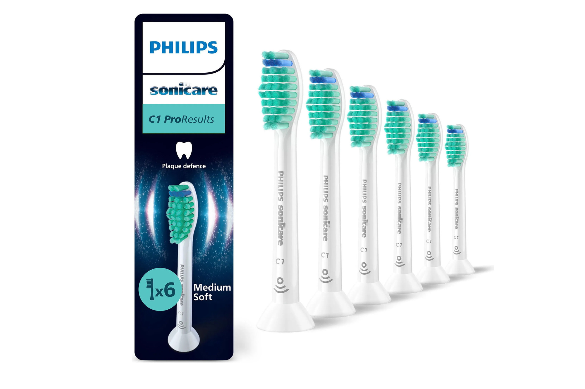Philips Sonicare C1 HX6016/87 Końcówki do szczoteczki 6 szt.