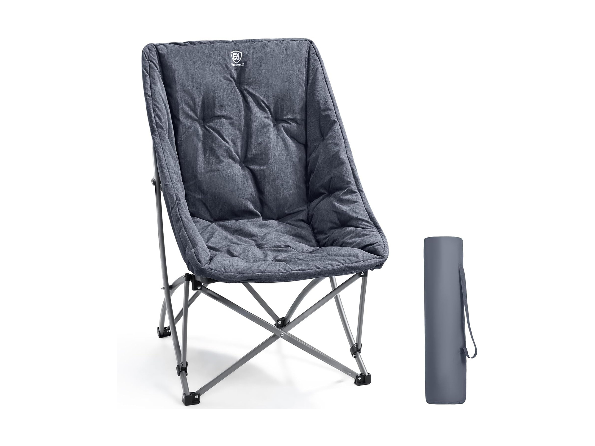 EVER ADVANCED Luxury Folding Camping Chair 120kg High Back