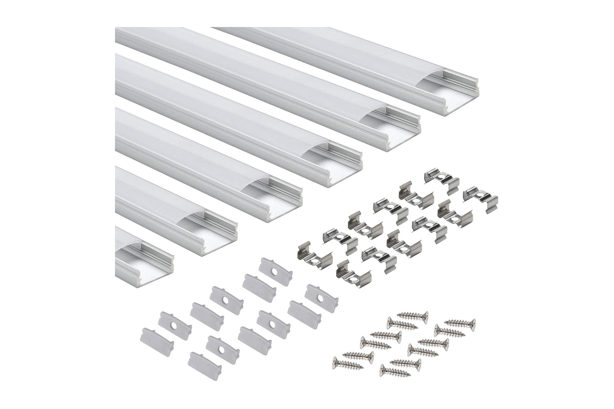 Aluminium-LED-Profil 6×1m StarlandLed 6er-Pack