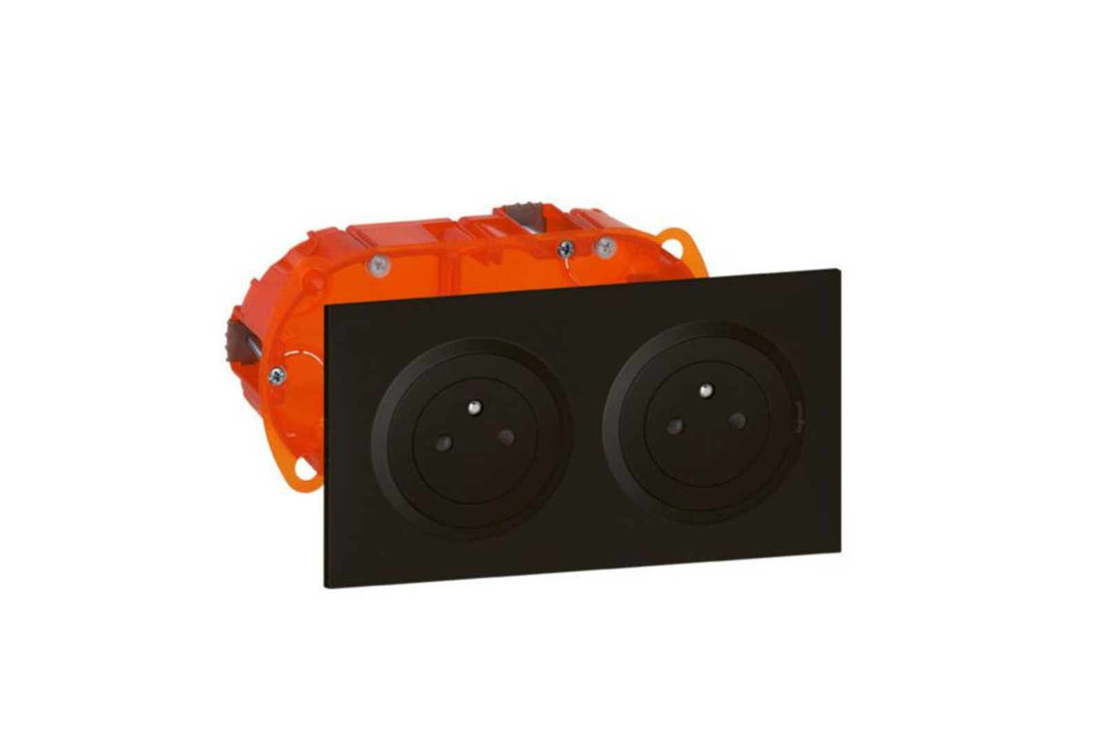 Legrand Double socket 2P+T Dooxie 16A black – quick installation and safety