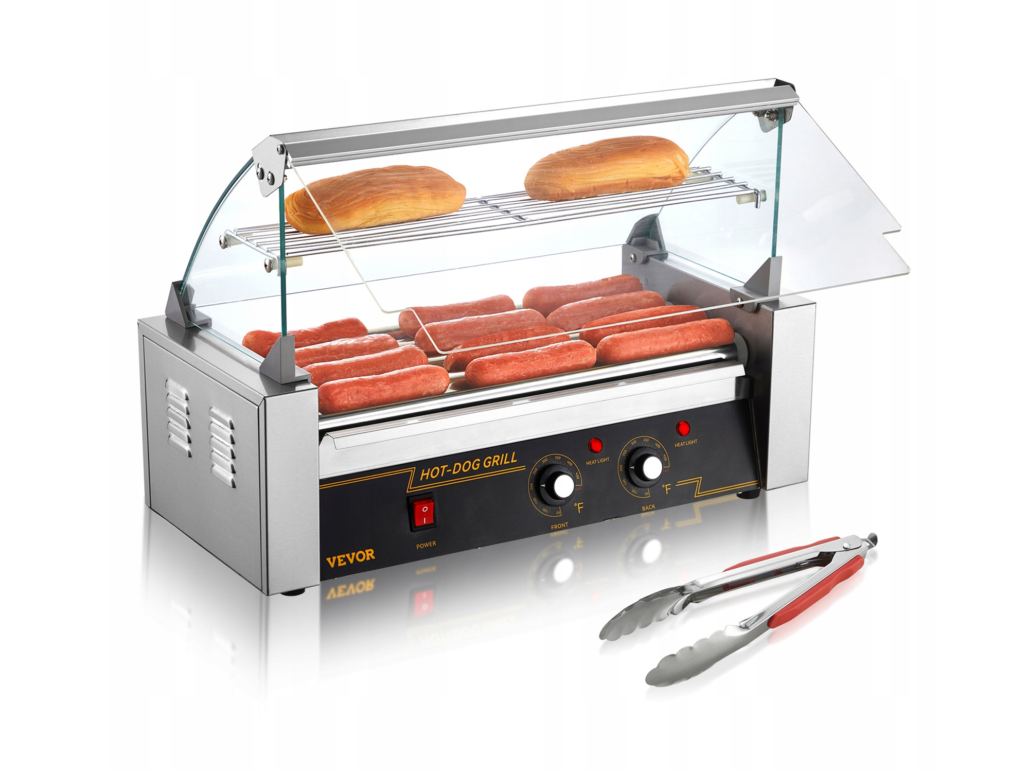 VEVOR Grill Do Hot Dogs 5 Rollers 1KW 10.4KG 56x25x41CM