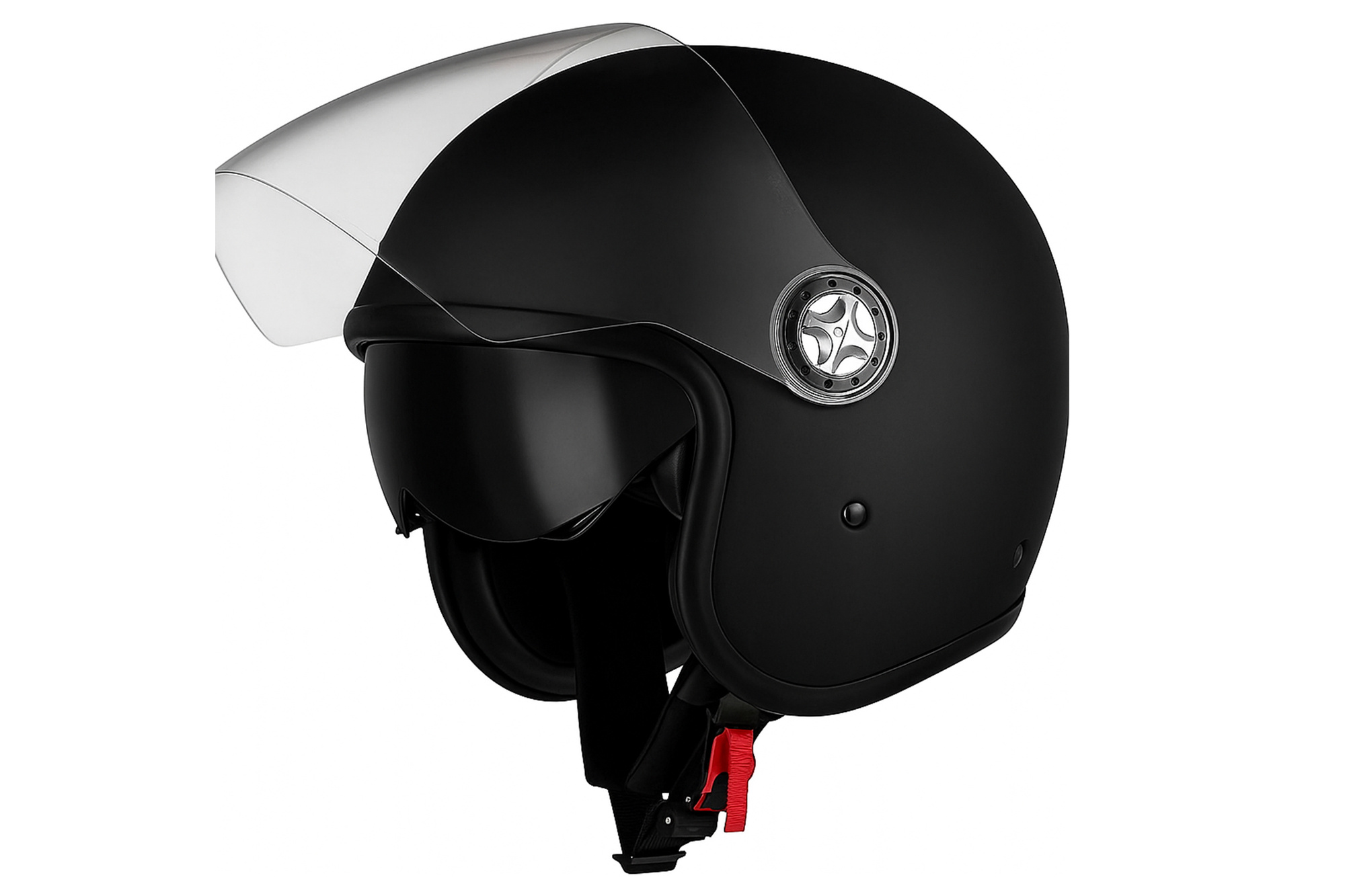 Favoto Motorradhelm JET 3/4 VR-81 M Schwarz