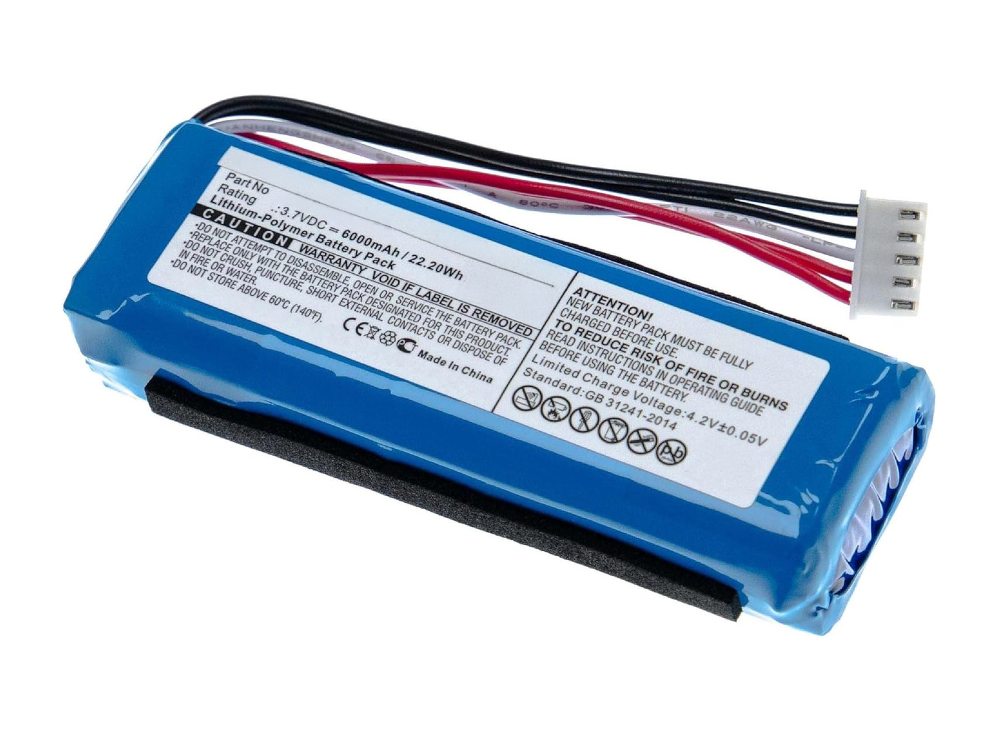 Wiederaufladbarer Akku 6000 mAh 3,7 V Li-Polymer JBL Charge 3 GSP1029102A