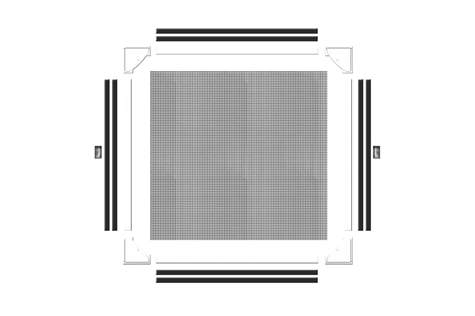 Moskitonetz auf Magnetrahmen 100x120 cm