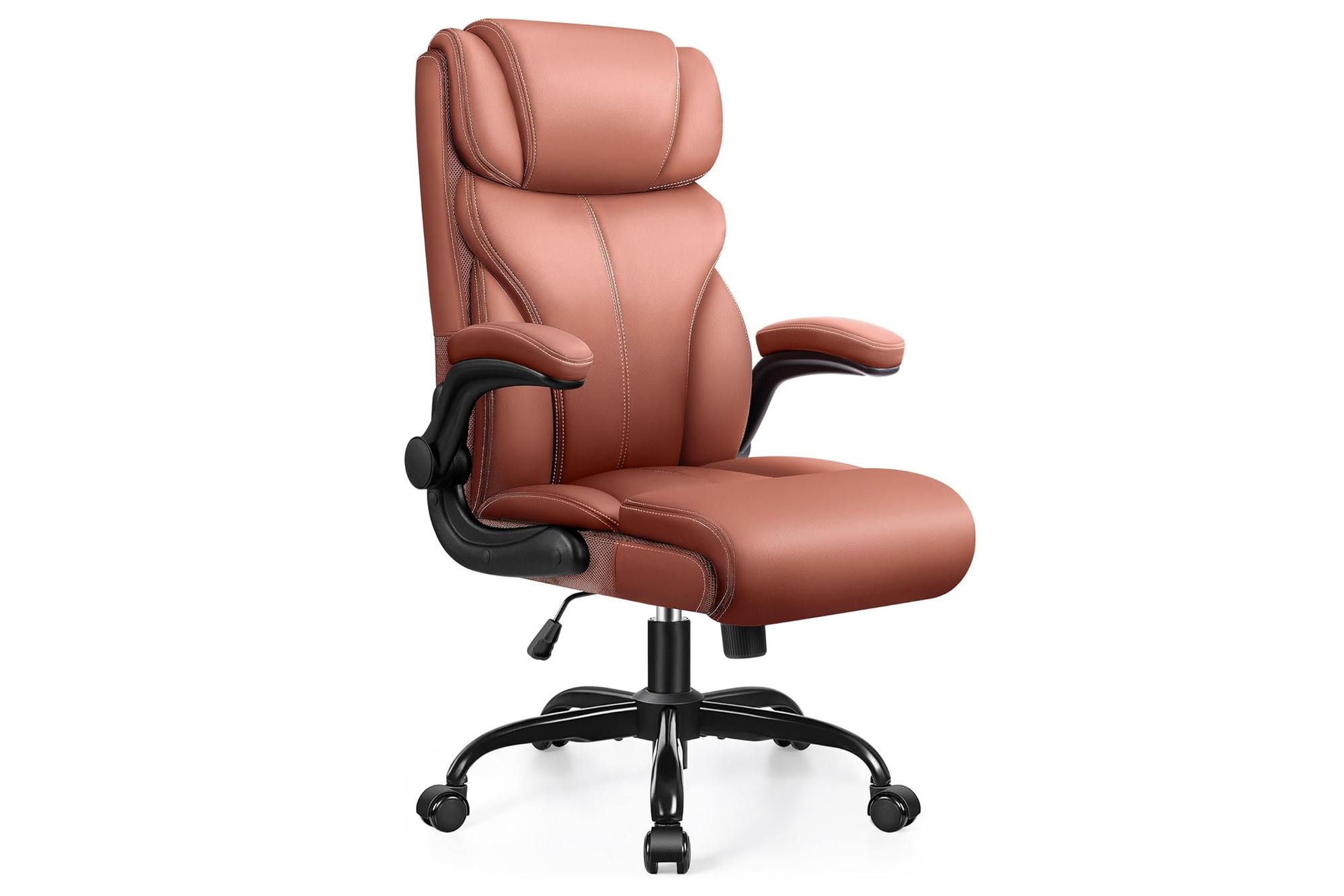 FelixKing Ergonomischer Bürostuhl mit hoher Rückenlehne (Mattbraun)