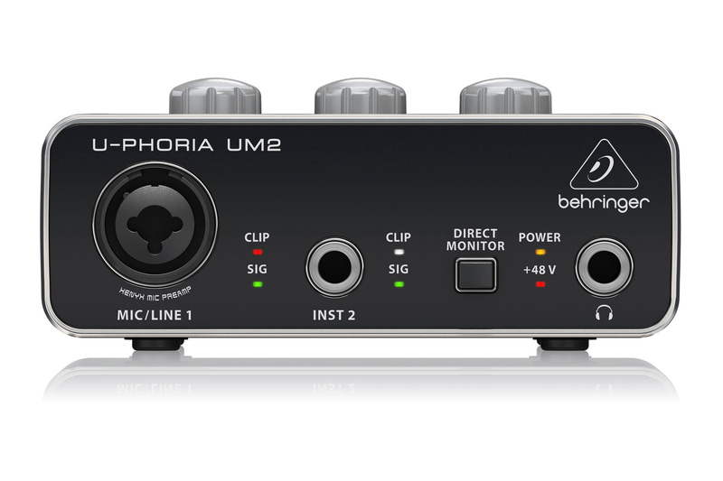 2x2 USB Audio Interface with Mic Preamplifier Behringer U-Phoria UM2