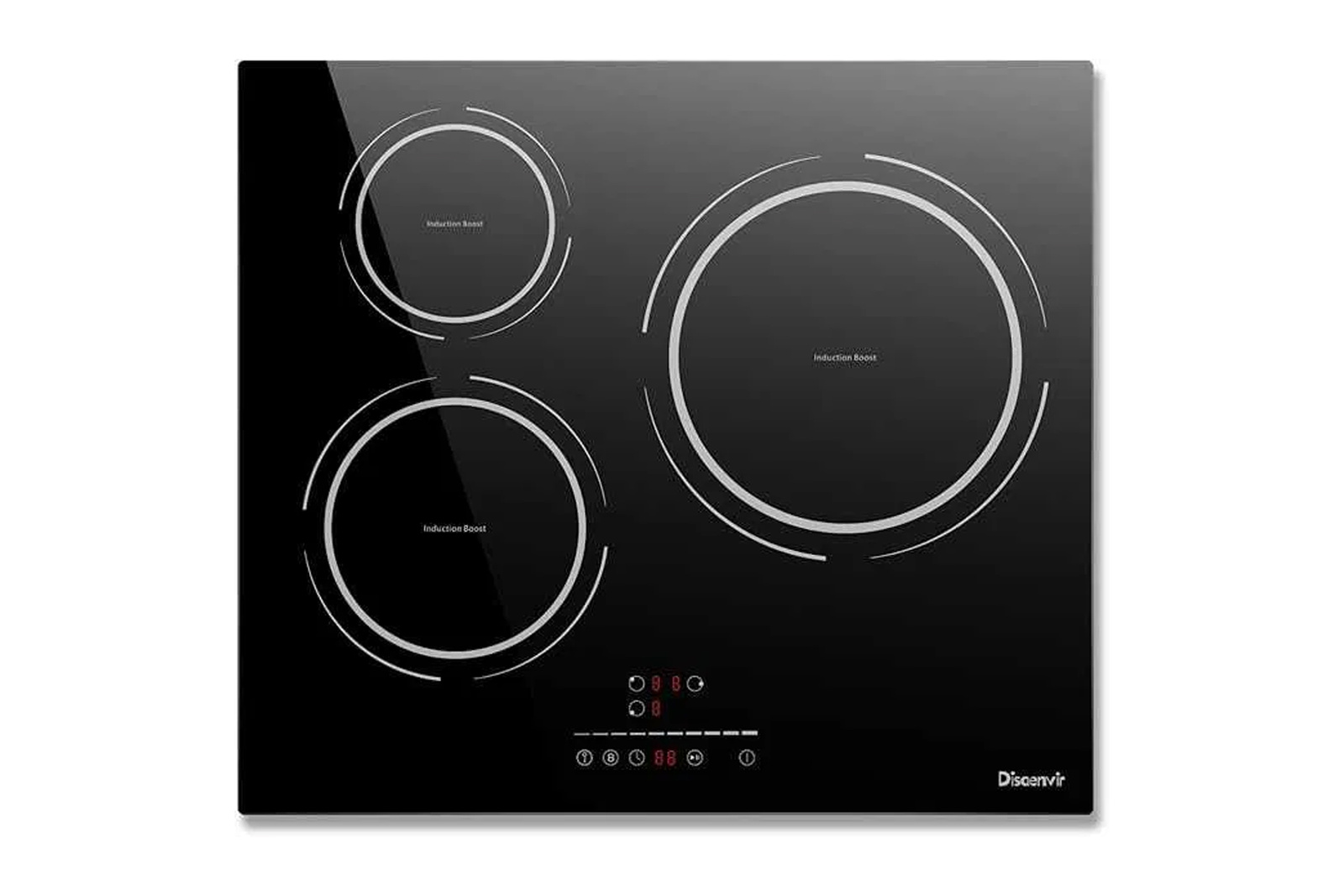 3-zone induction hob 56x49 cm, Boost function, timer