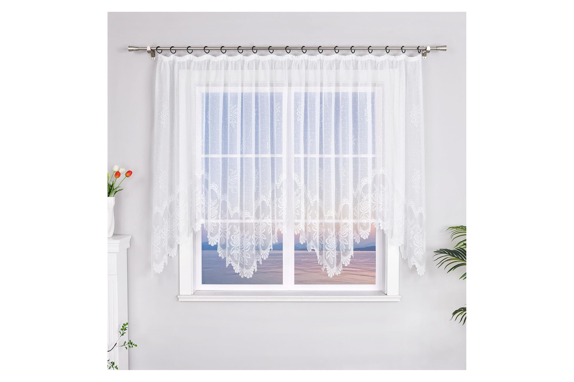 HeichkelL Transparenter Jacquard-Vorhang 180x300 cm