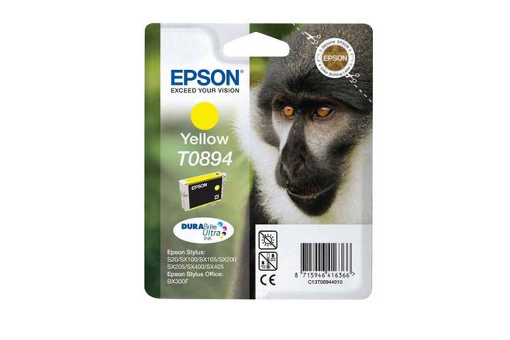 Oryginalny tusz Epson T0894 C13T089440 Żółty